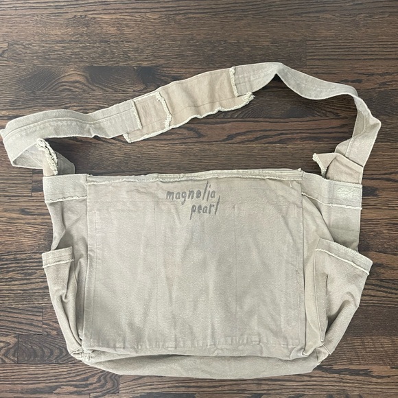 Magnolia Pearl Vincent Van Gogh Artist Satchel wheatfield canvas, OOAK tote - Picture 6 of 12